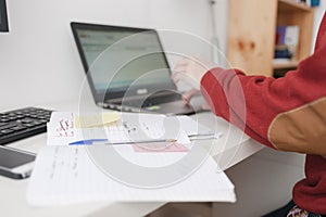 Man working on his home studio