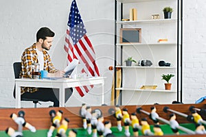 Man working at home office