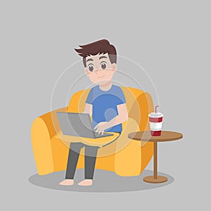 Working from home, Stay home stay safe. Social Distancing, People keeping distance for decrease infection