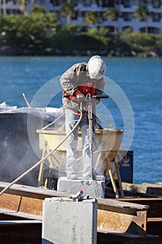 Man working with jackhammer