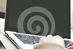 Man working on the laptop.