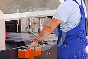 Man working on machine