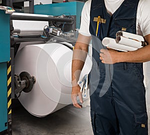 Man working in printing house