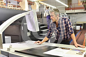 Man working in printing industry