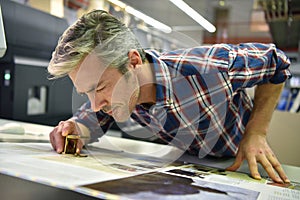 Man working in printing industry