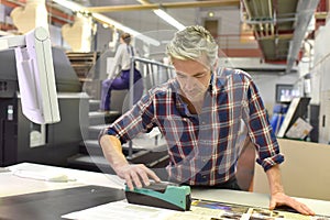 Man working in printing industry