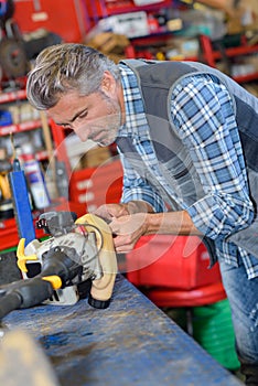 Man working in workshop