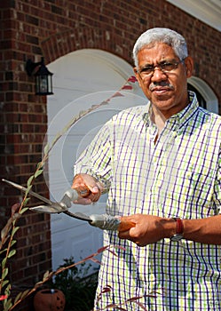 Man Working In Yard