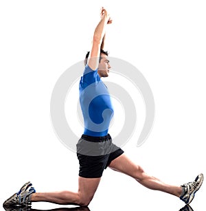 Man workout fitness posture