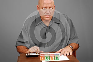 Man Worried About Debt