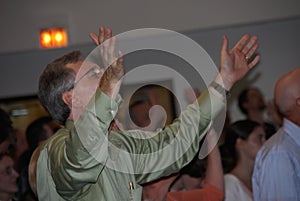 Man worshiping God,