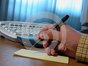 Man writing a contract 2