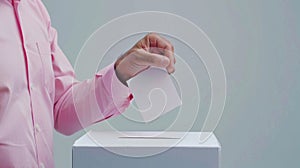 The hand casting ballot.AI generated image