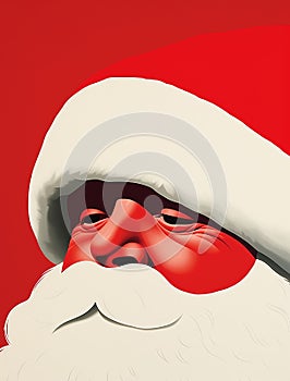 Man xmas christmas claus white santa red tradition face happy beard holiday joy