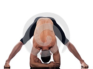 Man yoga Prasarita Padottanasana pose