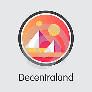 MANA - Decentraland. The Logo of Money or Market Emblem.
