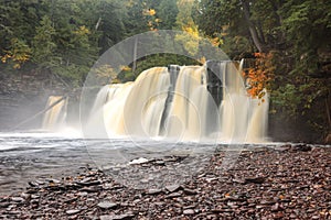 Manabezho Falls on the Presque Isle River in the Upper Peninsula