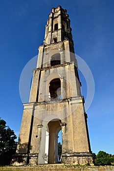 Manaca Iznaga tower in Valle de los Ingenios valley near Trinidad city in Cuba photo
