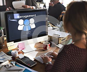 Managament Organization Process Controlling Strategy Concept