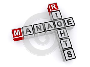 Manage rights word blocks