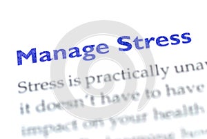 Manage stress photo