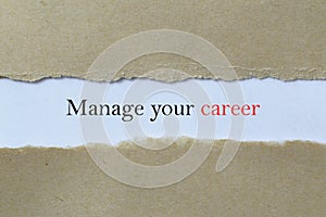 Manage your career heading