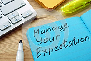 Manage your expectations sign