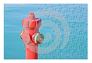 Manage your fire prevention plan - Red fire hydrant against a wa