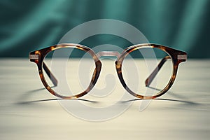 Managed Girl glasses optician. Generate Ai