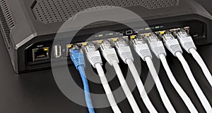 Managed lan switch with 10 power over ethernet gigabit ports photo