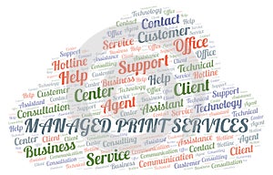 Managed Print Services word cloud.