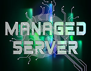 Managed Server Indicates Computer Servers And Connectivity