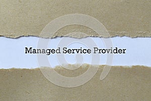 Managed service provider on white paper