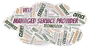 Managed Service Provider word cloud.