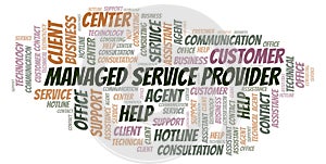 Managed Service Provider word cloud.