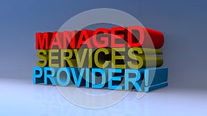 Managed services provider on blue