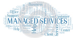 Managed Services word cloud.