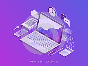 Management accounting. Workplace and tools for manager.