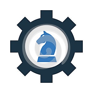 Management, business, chess, game, strategic, strategy icon. Simple flat design concept