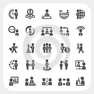 Management and Business icons set