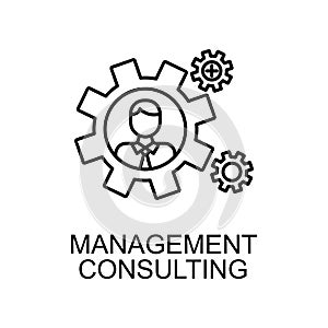 management consulting line icon. Element of human resources icon for mobile concept and web apps. Thin line management consulting