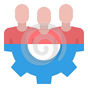 Management flat icon vector Illustration,  business icon