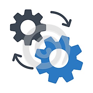 Management glyph colour vector icon