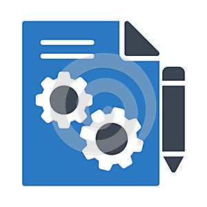 Management glyph colour vector icon