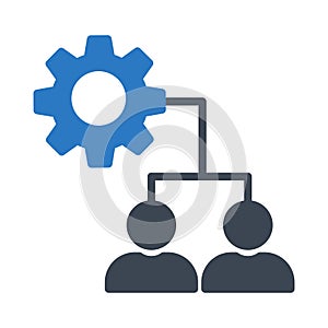 Management glyph colour vector icon