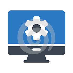 Management glyph colour vector icon