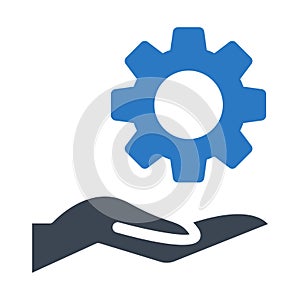 Management glyph colour vector icon