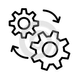 Management thin line vector icon