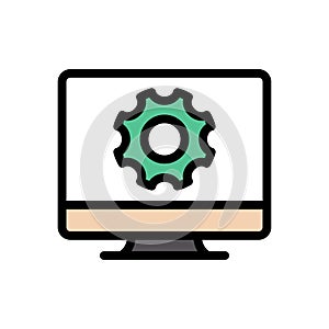 Management vector flat colour icon