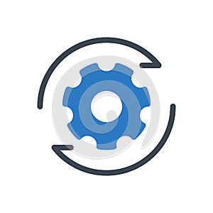 Management vector glyph colour icon